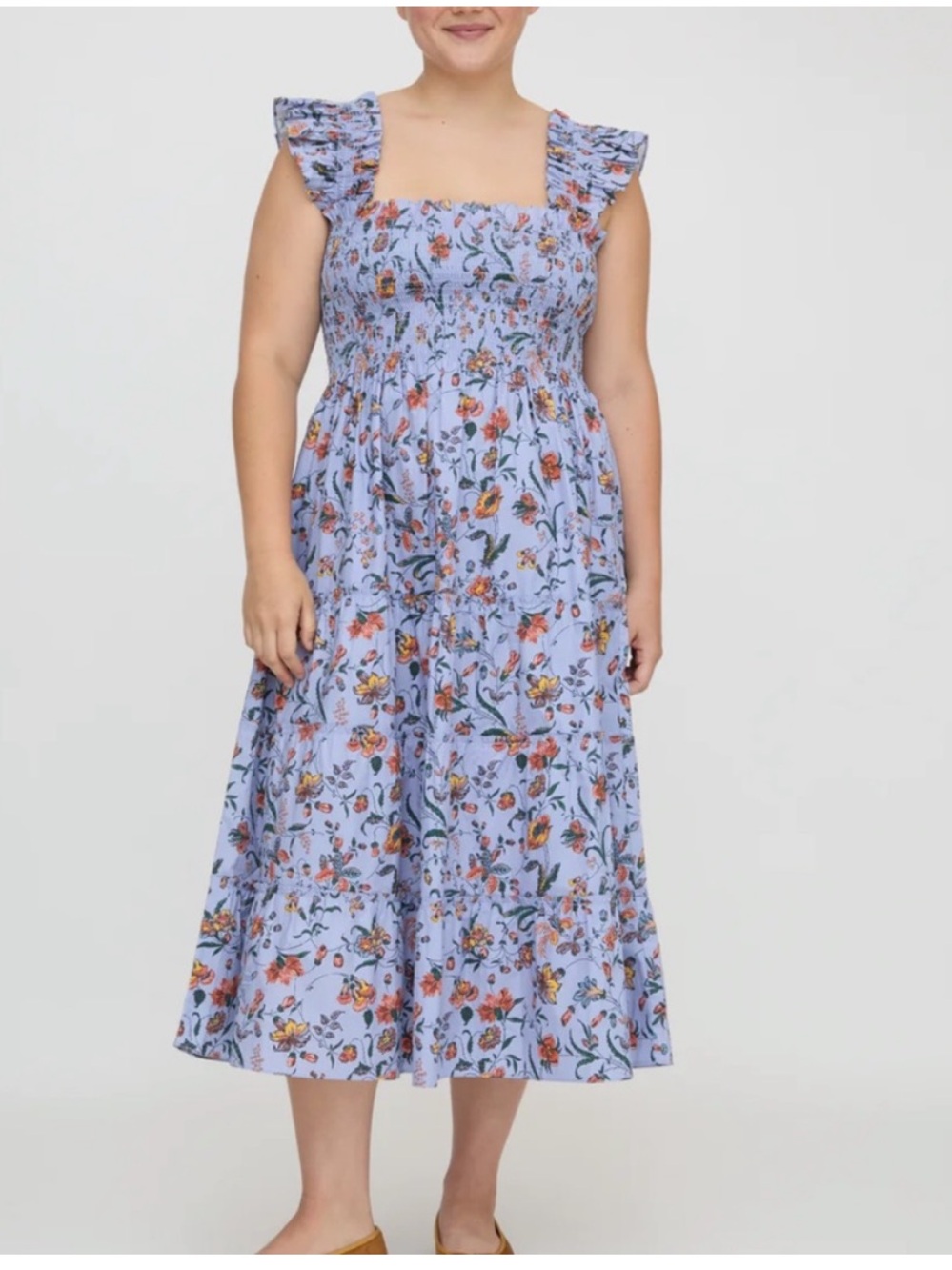 Hill House Ellie Floral Midi Dress in Thistle Fleur Chintz Size XL